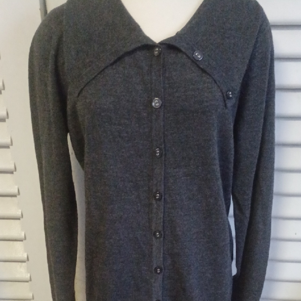 Merona Charcoal Button-Up Cardigan